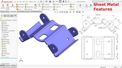 sheet metal test prep|solidworks sheet metal exercises.